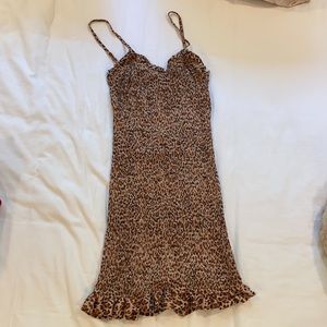 Leopard Print Rouched Dress